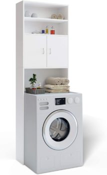 Lavadora y secadora en columna  Lavadora y secadora, Armario de  lavandería, Mueble para lavadora